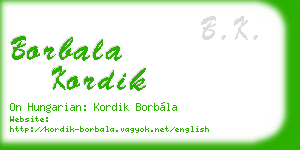 borbala kordik business card